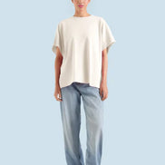 Women Basic Oversized T-Shirt - White