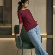 Women's Oversize dropshoulder T-Shirt - Maroon