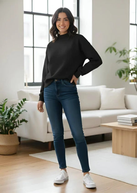 Women's Oversized Sweatshirt - Black