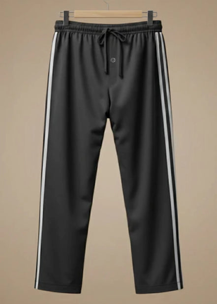 Men's Jersey Pant Side Stripe - Black