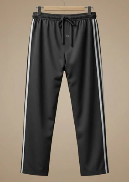 Men's Jersey Pant Side Stripe - Black