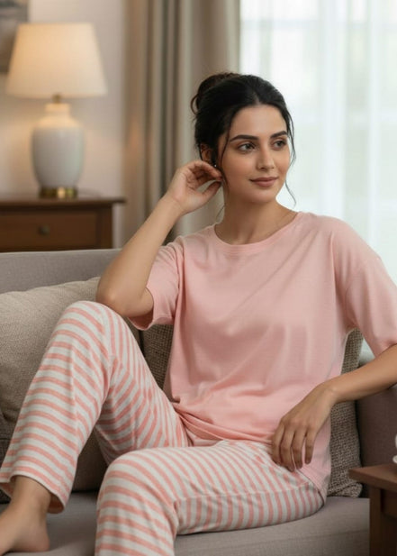 Sleepwear Pajama Set - Blush Pink