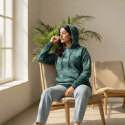Women's Hoodie Flower Printed