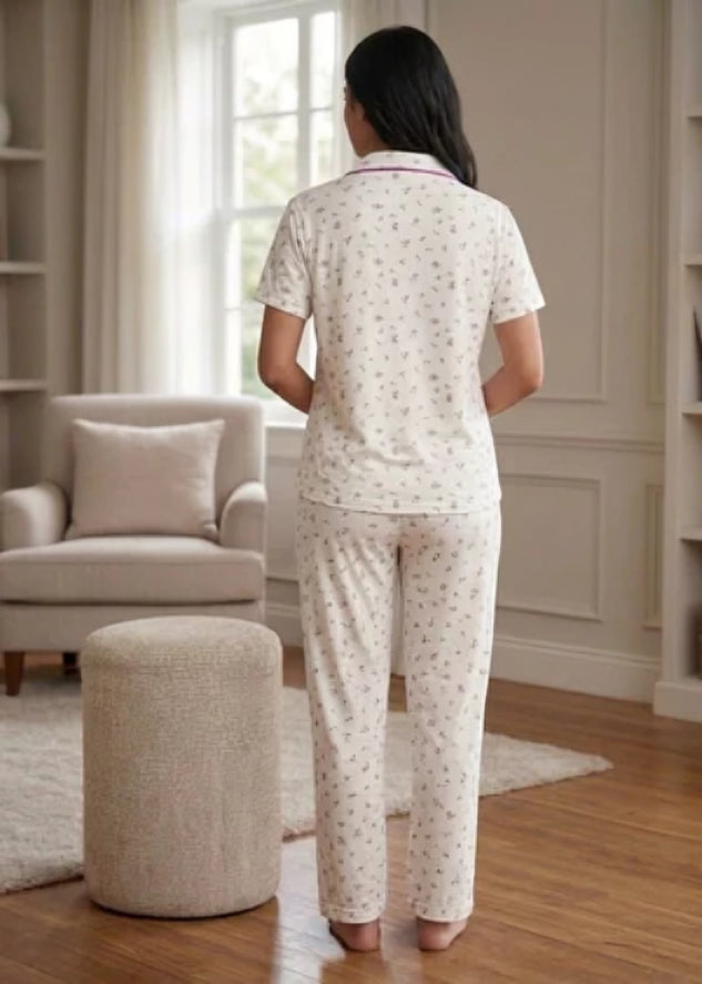 Women Buttons Night Suit
