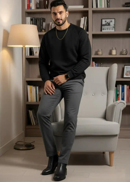 Men's Regular Sweatshirt - Black
