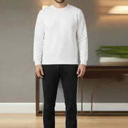 Men's Terry Pajama 2 Stripes - Black
