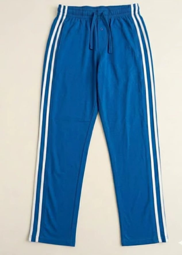 Men's Jersey Pant Side Stripe - Royal Blue