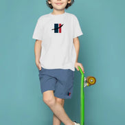 Kids Tee & Short set - White
