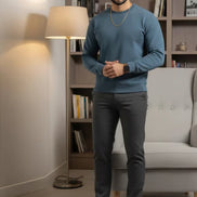 Men's Regular Sweatshirt - Steel Blue