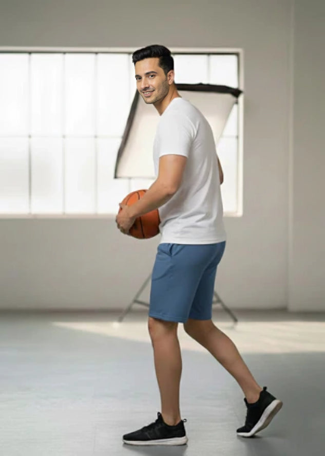 Men's Terry Short - Steel Blue