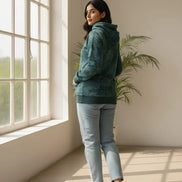Women's Hoodie Flower Printed