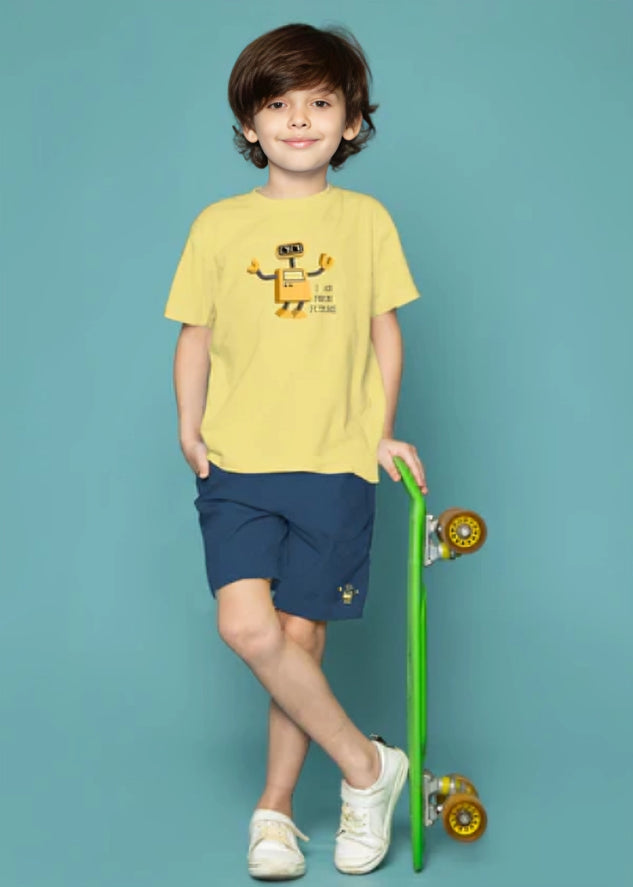 Kids Tee & Short Set - Butter Yellow
