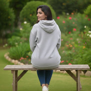 Women's Oversized Hood - Light Grey