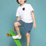 Kids Tee & Short set - White