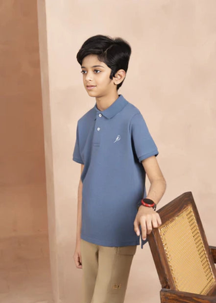 Kids Polo Shirt - Sky Blue