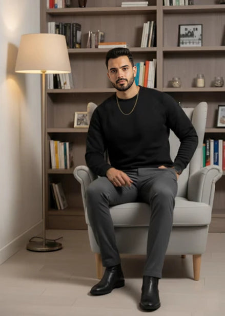Men's Regular Sweatshirt - Black