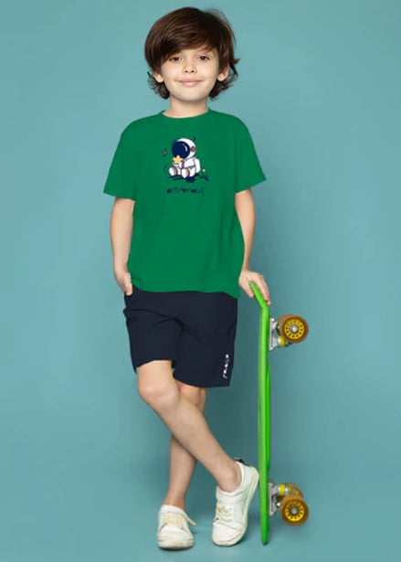 Kids Tee & Short Set - Dark Green