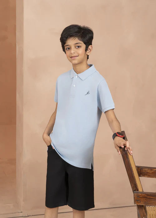 Kids Polo Shirt - Sky Blue