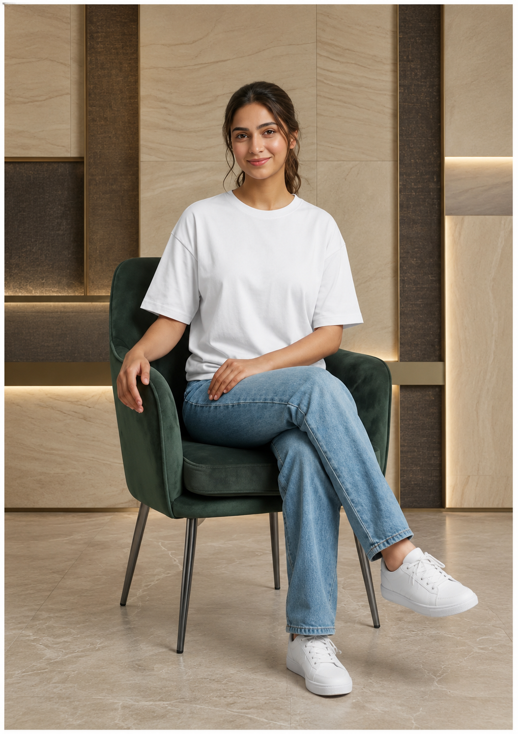 Women's Oversize Dropshoulder T-Shirt - White