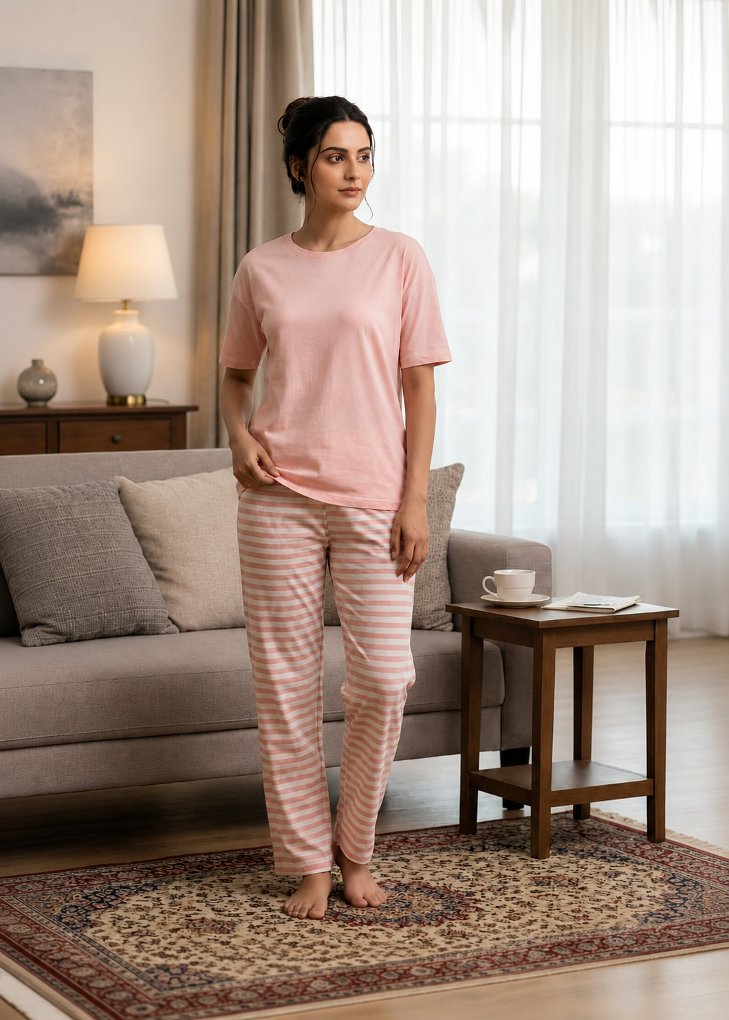 Sleepwear Pajama Set - Blush Pink