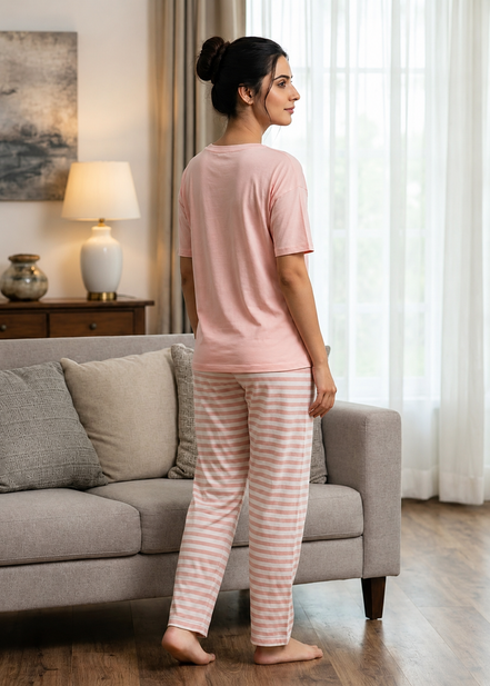 Sleepwear Pajama Set - Blush Pink