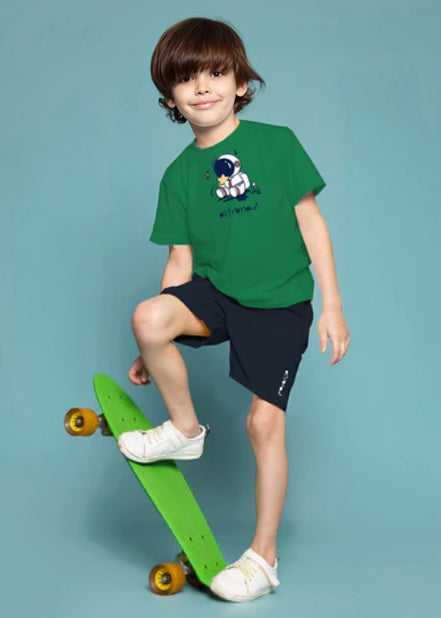 Kids Tee & Short Set - Dark Green