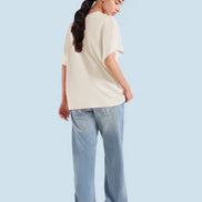 Women Basic Oversized T-Shirt - White