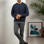 Men's Regular Sweatshirt - Navy Blue