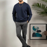 Men's Regular Sweatshirt - Navy Blue