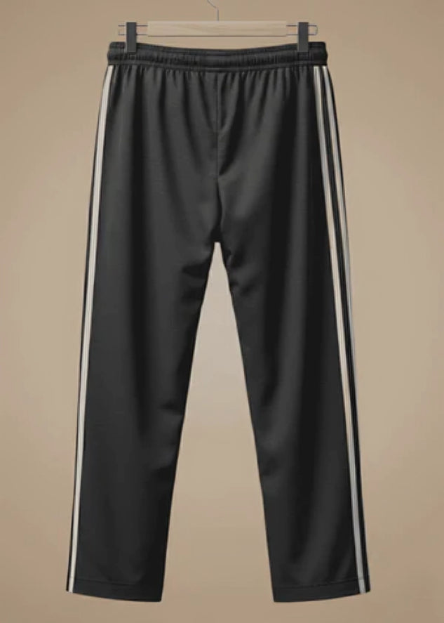 Men's Jersey Pant Side Stripe - Black