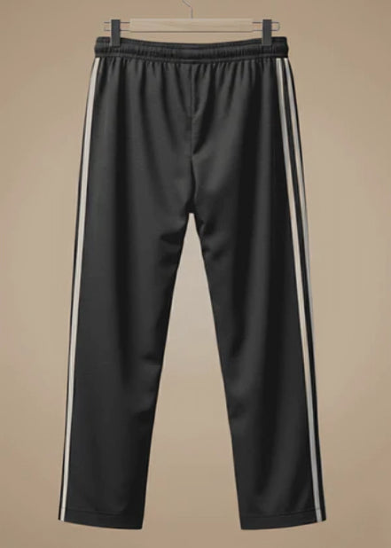 Men's Jersey Pant Side Stripe - Black