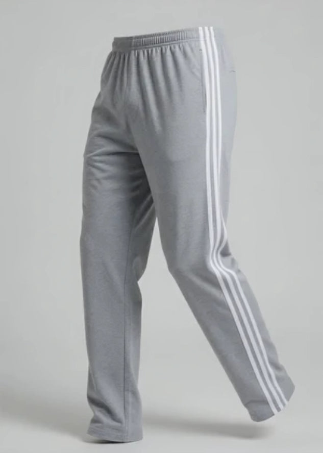 Men's Jersey Pant Side Stripe - Light Grey