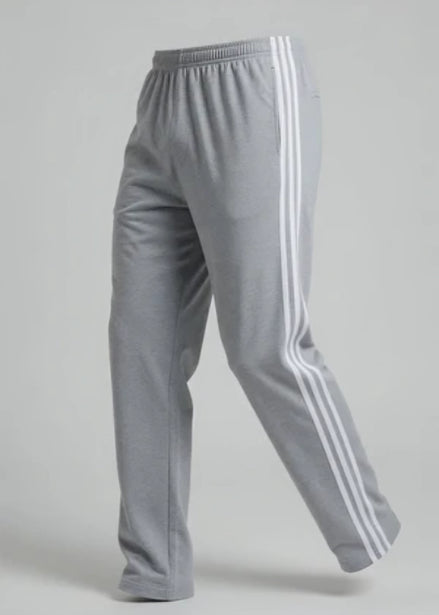 Men's Jersey Pant Side Stripe - Light Grey
