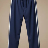 Men's Jersey Pant Side Stripe - Navy Blue