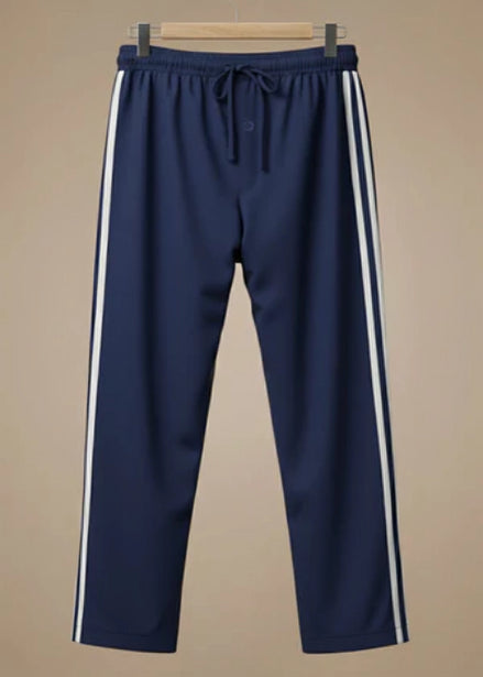 Men's Jersey Pant Side Stripe - Navy Blue