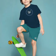 Kids Tee & short Set - Navy Blue