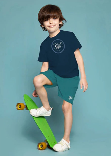 Kids Tee & short Set - Navy Blue
