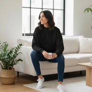 Women's Oversized Sweatshirt - Black