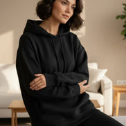 Women Oversize Hoodie - Black