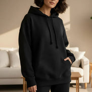 Women Oversize Hoodie - Black