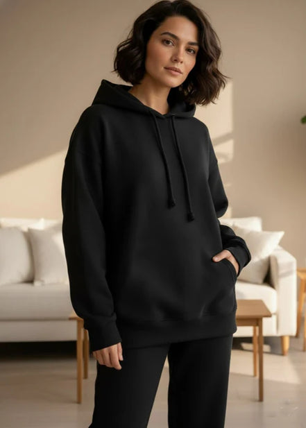 Women Oversize Hoodie - Black