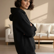 Women Oversize Hoodie - Black